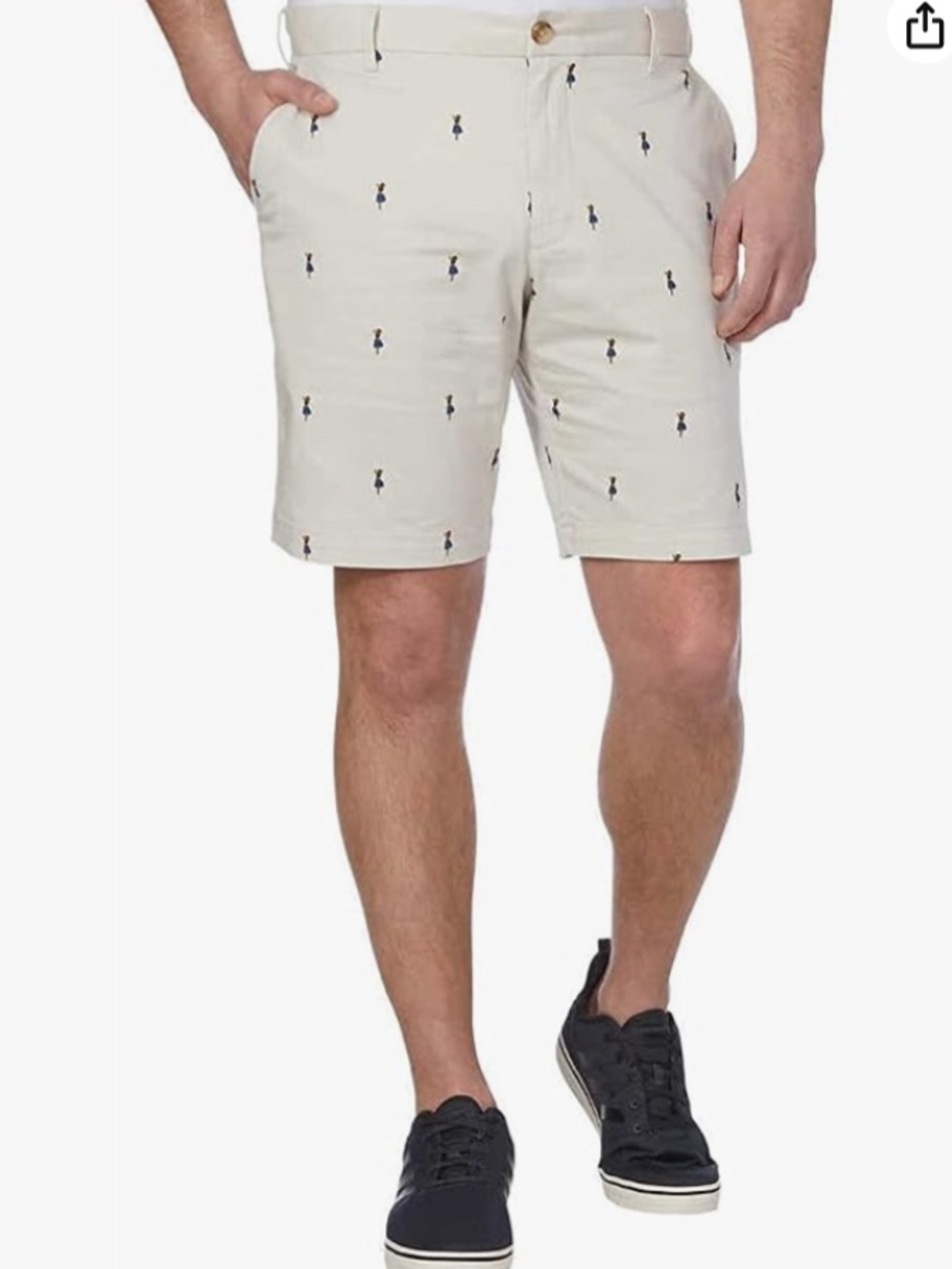 Izod Men's Saltwater Flat Front Chino Short